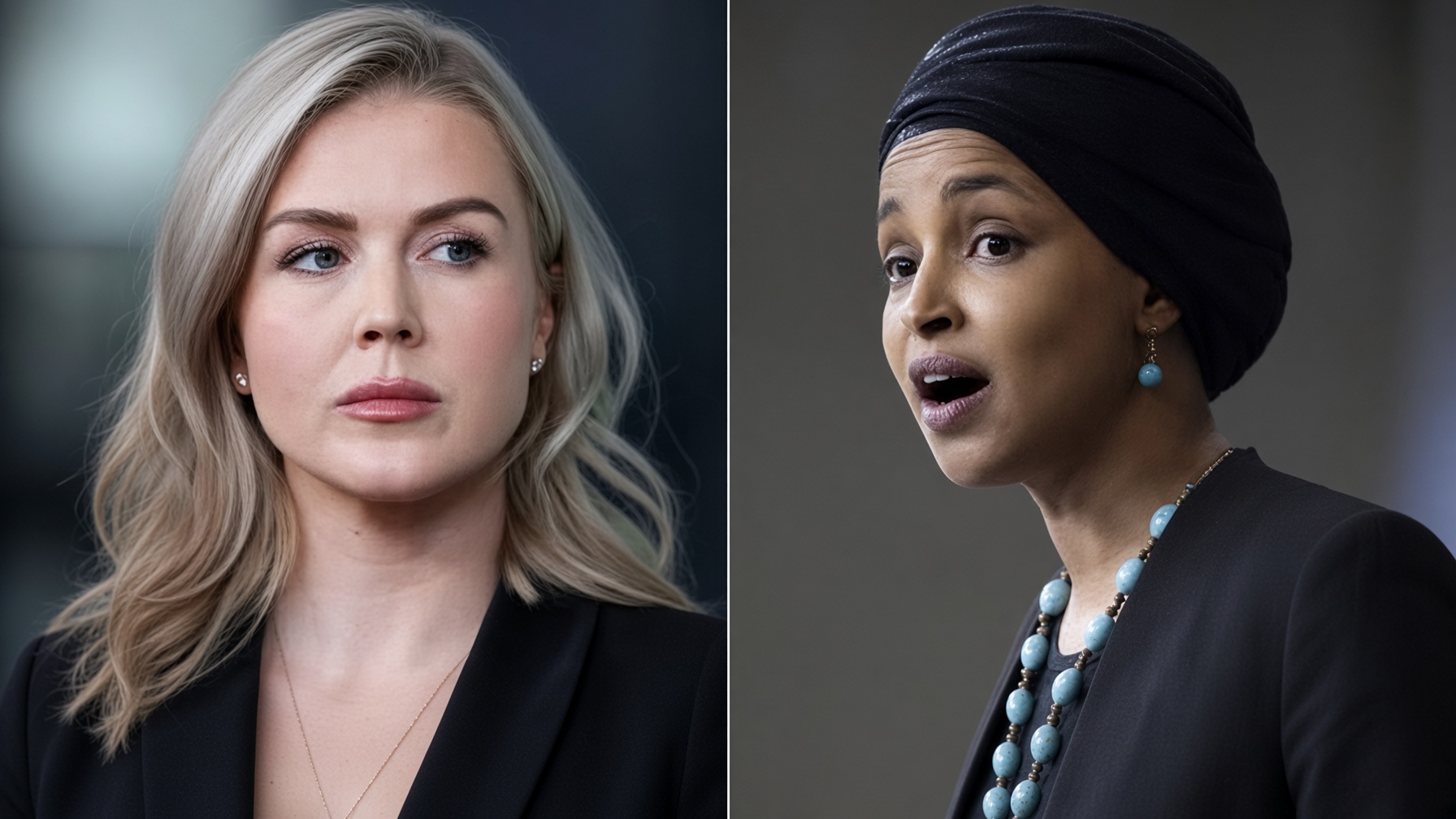 Karoline Leavitt Ilhan Omar