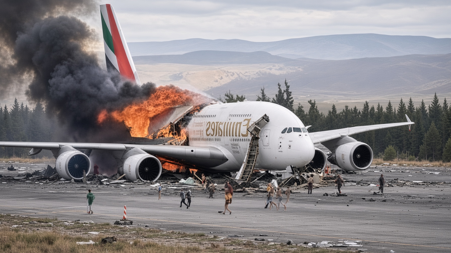 Emirates flight crash Dubai